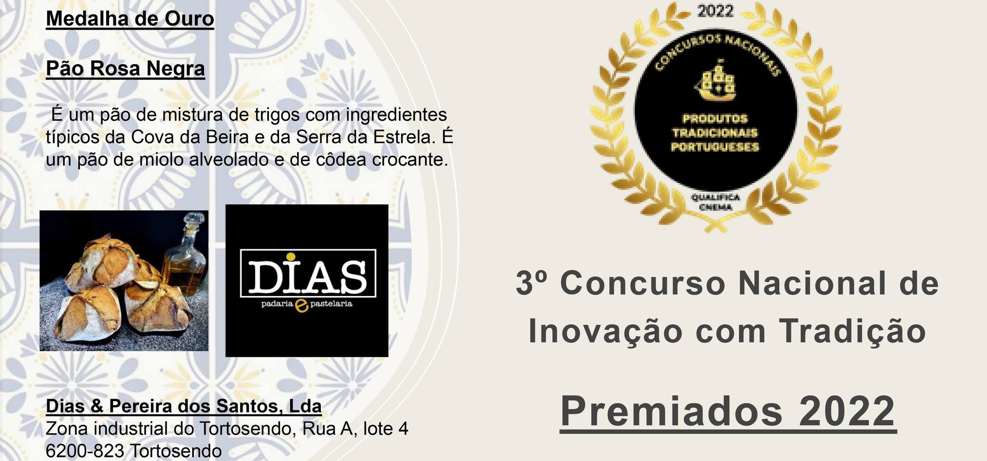 Padaria Dias ganha ouro e prata em concurso nacional de Inovação com  Tradição